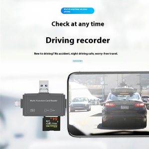 D-368 Đa-Chức Năng Đầu Đọc Thẻ Đa Giao Diện Hỗ Trợ Thẻ SD USB Bên Ngoài Cho <span class=keywords><strong>Apple</strong></span> Type-C Android Điện Thoại Di Động Máy Tính - Product Image 3