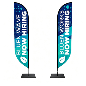 Bandera Publicitaria Personalizada con Forma de Lágrima para Exteriores, Bandera de Pluma para Playa, <span class=keywords><strong>Precio</strong></span> de Fábrica - Product Image 2