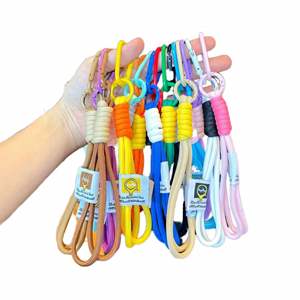 Custom Custom Logo Outdoor <b>Backpack</b> Rope Light Keychain Nylon Braided Rope Climbing Button Carabiner Promotional Woven - Product Image 1