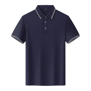 Polo pour homme, couleur unie, polyester, manches courtes, vêtements de travail, usage quotidien - Product Image 3