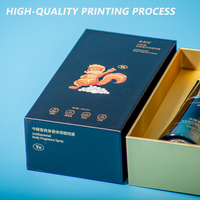 Boîte cadeau en carton personnalisée avec logo imprimé, tiroir coulissant pour cosmétiques, parfums, huiles essentielles, avec doublure en éponge