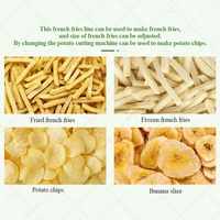 Ligne de production industrielle de frites de pommes de terre françaises, flocons de pommes de terre frites, machine à fabriquer des chips de pommes de terre congelées