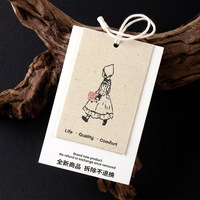 Étiquette de vêtement vintage haut de gamme personnalisée pour femme, en papier cartonné avec logo, pour sacs et chaussures