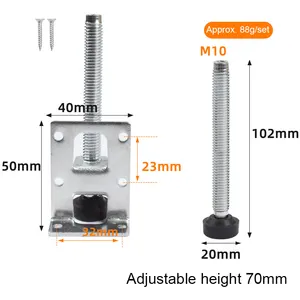Leveljae kaki berat tugas tinggi lemari kabinet dapat disesuaikan kaki alas kaki untuk Kabinet