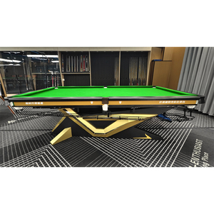 STELLARWAY Table de billard de snooker de style chinois <span class=keywords><strong>8</strong></span> boules, 9 pieds, de haute qualité, écologique, avec emballage personnalisable, pour jeu, avec plateau en ardoise dorée - Product Image 3