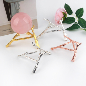 Wholesale Decorative Metal Crafts Multiple Shapes Metal <b>Crystal</b> Sphere Stand Base for Healing Gifts - Product Image 5