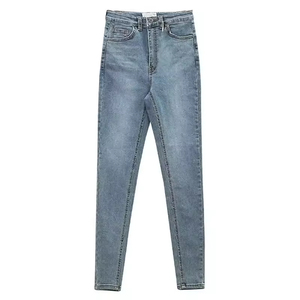 <span class=keywords><strong>Jean</strong></span> slim taille haute pour <span class=keywords><strong>femme</strong></span> en denim extensible, bleu délavé rétro, coupe sexy et <span class=keywords><strong>push</strong></span>-<span class=keywords><strong>up</strong></span>, pantalon moulant - Product Image 4
