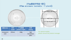 Plato Giratorio de Vidrio para Microondas de 245 mm, Resistente y Duradero, <span class=keywords><strong>3</strong></span> Soportes, Repuesto Universal Eléctrico para Uso Doméstico, 1 Año de Garantía - Product Image 5