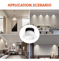 10W LED Down Light Réglable IP65 Étanche COB Plafond Anti Éblouissement Réflecteur Downlight