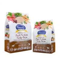 Sachet alimentaire pour animaux de compagnie en PE à fermeture éclair, imprimé sur mesure, à fond plat et à huit soudures latérales, pour aliments pour chiens crûs lyophilisés, vente en gros et stockage au détail