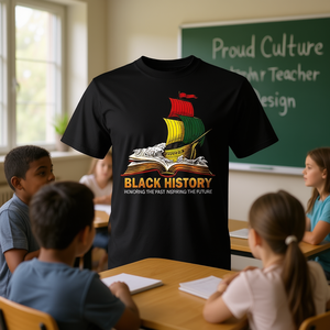 Camiseta del Mes de la Historia Negra, Diseño para Profesores, Orgullo Cultural, Homenaje al Pasado, Inspiración para el Futuro - Product Image 3