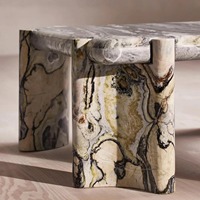 Table basse en marbre personnalisée style Van Gogh, plateau en pierre naturelle de luxe moderne pour chambre, salle à manger extérieure, salon, villa