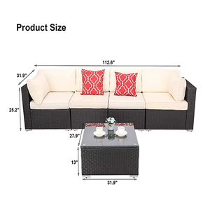 Soggiorno mobili da <span class=keywords><strong>esterno</strong></span> divano lusso personalizza Set telaio Rattan divani da giardino per esterni mobili da <span class=keywords><strong>esterno</strong></span> in rattan di <span class=keywords><strong>plastica</strong></span> - Product Image 2