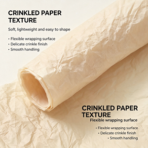 Papier d'emballage <span class=keywords><strong>pour</strong></span> fleurs en gros, 56*56cm, 5 feuilles/paquet, 12 couleurs, froissé à la main, <span class=keywords><strong>pour</strong></span> bouquet de mariage, arrangement floral - Product Image 5