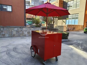 아이스크림 사업용 컴팩트 디자인 핸드 푸시 카트, 조작이 간편함 - Product Image 6