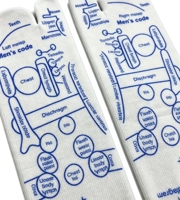 Chaussettes de réflexologie et d'acupression OEM&ODM, respirantes, imprimées par sublimation pour l'été, soulagent les pieds fatigués, compatibles avec le massage