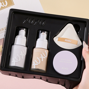 <span class=keywords><strong>Set</strong></span> di Trucco Viso OEM, Fondotinta Liquido Leggero per Abbellire la Pelle, <span class=keywords><strong>Set</strong></span> di Quattro Cosmetici per il Makeup - Product Image 2