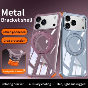 เคสโทรศัพท์แม่เหล็กแบบติดหลัง PC สำหรับ iPhone 18 17 16 15 14 13 Pro Max พร้อม 360 °   ฝาครอบกันกระแทกแบบไม่มีกรอบอะลูมิเนียม - Product Image 2