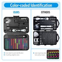 Kit de tournevis magnétique de précision OwiHaerxis, 132 embouts, manche en plastique, tête plate, outil de réparation électronique DIY pour téléphone, tablette, PC