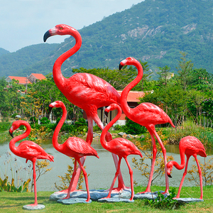 Décorations de <span class=keywords><strong>flamant</strong></span> <span class=keywords><strong>rose</strong></span> de taille réelle de 1m/accessoires de statue de <span class=keywords><strong>flamant</strong></span> rouge coloré/sculpture artificielle de <span class=keywords><strong>flamant</strong></span> <span class=keywords><strong>rose</strong></span> artificiel artisanal - Product Image 2