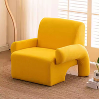 Fauteuil de salon de style nordique, fauteuil de détente, fauteuil de chambre à coucher, canapé simple