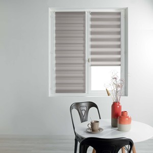 Auvent enrouleur jour/nuit en polyester 60x180cm, couleur taupe - Product Image 1