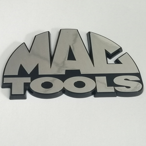 Diseño 3D OEM 120mm para <span class=keywords><strong>MAC</strong></span> Tools Emblema cromado de plástico Insignia Logo Pegatinas autoadhesivas para automóvil - Product Image 1