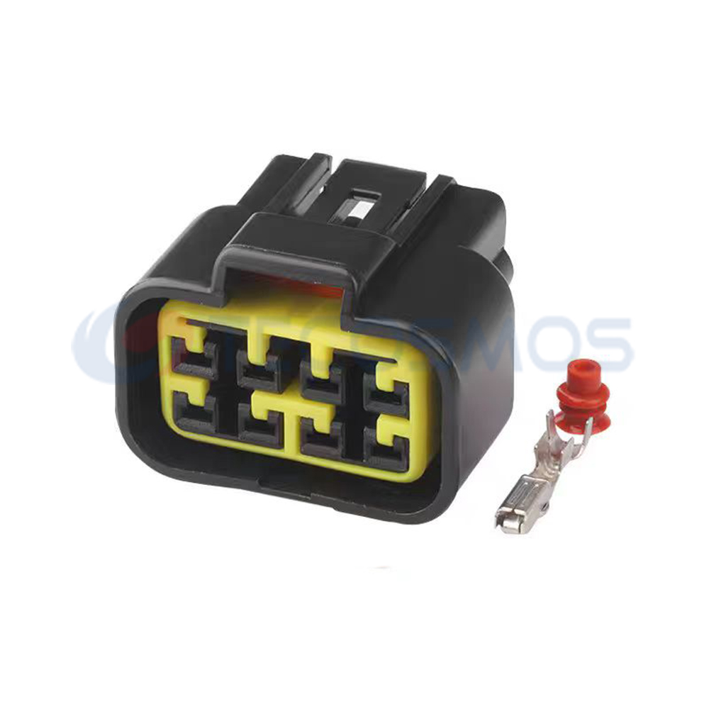 8-Pin Female Automotive ISO Radio Horn CD Connector Cable Wiring Harness Plug with Middle Slot Auto 962189-1