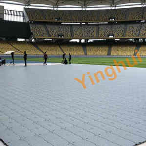 Sistema de suelo antideslizante de suelo modular de plástico impermeable para exteriores de instalación en un solo paso para tiendas médicas de emergencia - Product Image 3