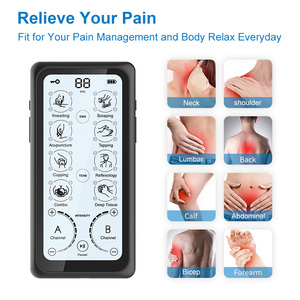 מכשיר עיסוי <span class=keywords><strong>TENS</strong></span> EMS מקצועי 32 מצבים, דו-ערוצי, מסך מגע LCD, נטען, להקלה על כאבים ואימון שרירים - Product Image 5