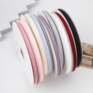 Nine-Colored Ribbon Grosgrain Ribbon 1Cm Solid Color Woven Elastic For DIY Bow Clothing Accessories - Product Image 1