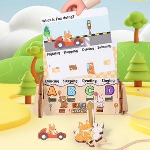 Juego de descifrado de palabras para niños, juguete educativo temprano para el desarrollo cognitivo de niños pequeños y estudiantes de primaria para <span class=keywords><strong>aprender</strong></span> inglés - Product Image 2
