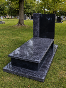 Lápida de granito azul Bahama en venta, proveedor de lápidas en Vietnam, lápida conmemorativa de granito - Product Image 2