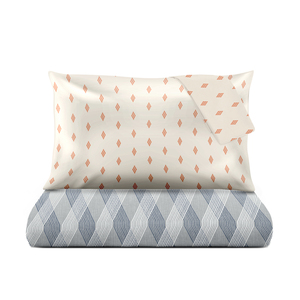 ROTTERDAM 100% coton ensemble de housse de couette taille néerlandaise Ne 30 30 76X68 imprimé pigmenté - Product Image 4