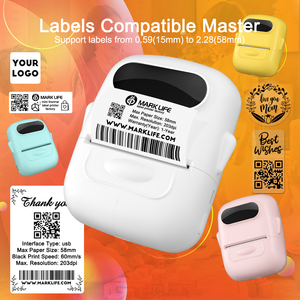 Imprimante d'étiquettes P50 Marklife, imprimante d'étiquettes sans fil Bluetooth, petite imprimante thermique portable, mini imprimante <span class=keywords><strong>photo</strong></span>, prend en charge l'<span class=keywords><strong>impression</strong></span> par <span class=keywords><strong>téléphone</strong></span> portable - Product Image 4