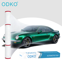 Grosir ODKO Ultra Glossy 1.52*15M Roll TPU Car Vinyl Wrap Film Transparan Aksesoris Kendaraan Alat Elektronik Spoiler Mobil