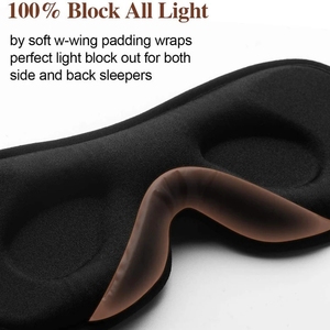 Gute Qualität lange Servicezeit gewichtete schlafende Augen maske Hot Transfer Frottee Waffel 3d Augen maske - Product Image 3