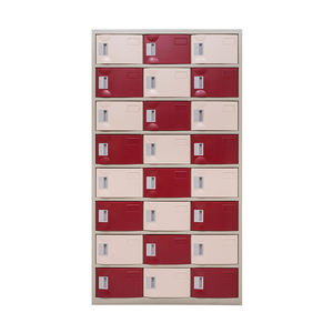 Casier durable anti-rouille à 9 portes et 3 niveaux en plastique vert et jaune pour campus universitaire, étudiants, avec fermeture automatique des portes en ABS et métal - Product Image 5