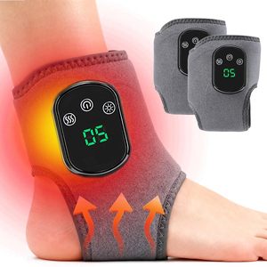 Wireless Rechargeable Electric Heating <b>Vibration</b> Ankle <b>Massager</b> Hot Compress <b>Foot</b> Wrap Massage Belt <b>Foot</b> <b>Massager</b> - Product Image 1