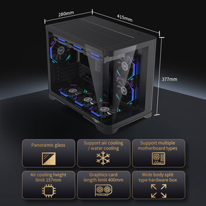Lovingocool Chất lượng cao ATX tháp <span class=keywords><strong>PC</strong></span> kinh doanh chơi <span class=keywords><strong>game</strong></span> máy tính để bàn Tempered Glass RGB hiệu ứng ánh sáng toàn cảnh kim loại máy tính để chơi <span class=keywords><strong>game</strong></span> - Product Image 6