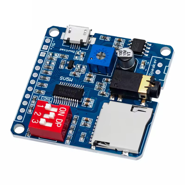 5W Voice Playback Amplifier Module MP3 Music Player SD/TF Card Integrated UART I/O Trigger Class DY-SV5W