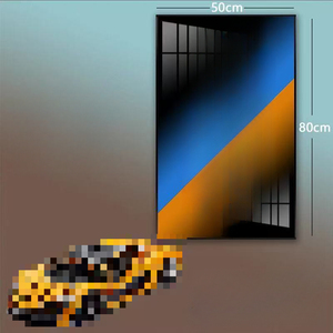 P1 사용자 정의 벽 디스플레이 프레임 홈 장식 여러 스타일 플라스틱 유명한 럭셔리카 로고 빌딩 블록 프레임 42172 T5048 - Product Image 2