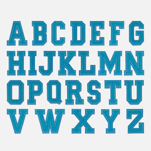 Patchs brodés en chenille autocollants à <span class=keywords><strong>coudre</strong></span> ou à coller, 26 lettres de l'alphabet, pour vêtements, vente en gros - Product Image 2