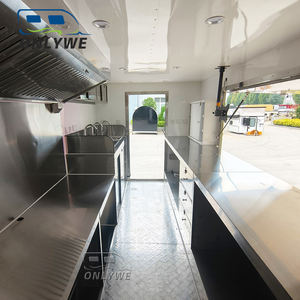 Remorque de camion de restauration rapide Onlywe Square Mobile Kitchen Coffee Ice Cream Pizza Chariots de restauration entièrement équipés avec pare-soleil - Product Image 6