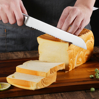Ensemble de couteaux de cuisine professionnel en acier inoxydable de 15 pièces ensemble de couteaux de cuisine avec bloc de couteaux en bois d'acacia optimal pour un usage domestique