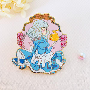 เข็มกลัดโลหะสั่งทำเข็มกลัดผู้ผลิตโลโก้ตัวการ์ตูนน่ารักหมุดเคลือบสีทองลายกุหลาบแวววาว - Product Image 2