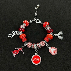 <span class=keywords><strong>Club</strong></span> Red Girl Palma Alfabeto griego Amistad Pulsera - Product Image 2