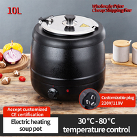 Bon prix Réchauffeur d'aliments 10L pour fêtes de traiteur commercial Chauffe-soupe électrique pour buffet de restaurant chinois