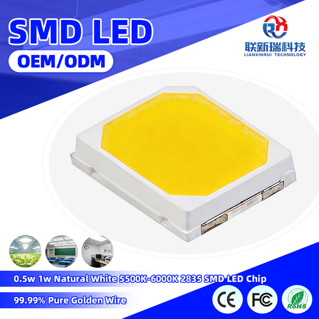 Factory Price High Voltage 6V 9V 18V Smd 2835 Led 0.5w 1w Natural White 5500K-6000K Led Diode