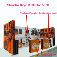 Stand d'exposition modulaire en aluminium 10x20 pieds, montage sans outil, portable, pour salons professionnels